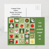 Cartes de fin de année de l'entreprise Thanksgivin (Devant / Derrière)