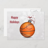 cartes de fin de année de l'ornement de basket-bal (Devant / Derrière)