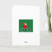 Cartes de fin de année de Noël à vélo (Dos)