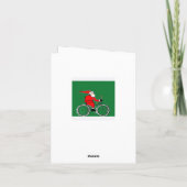 Cartes de fin de année de Noël à vélo (Dos)
