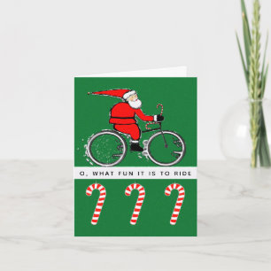 Cartes de fin de année de Noël à vélo