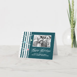 Cartes de fin de année de Noël de Birch d'hiver