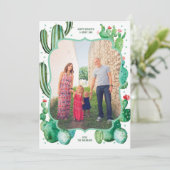 Cartes de fin de année de Noël de Cactus du désert (Debout devant)