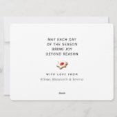 Cartes de fin de année de Noël de famille créatifs (Dos)