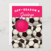 Cartes de fin de année de Noël de football (Devant / Derrière)