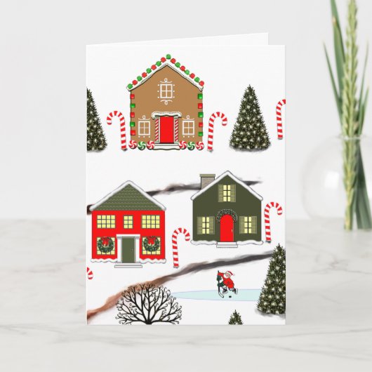 Cartes de fin de année de Noël de hockey (Devant)