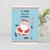 Cartes de fin de année de Noël de hockey sur gazon (Debout devant)