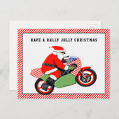 Cartes de fin de année de Noël de moto (Devant / Derrière)