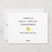 Cartes de fin de année de Noël de Pickleball (Dos)