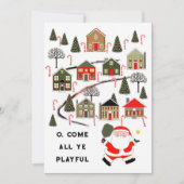 Cartes de fin de année de Noël de Pickleball (Devant)