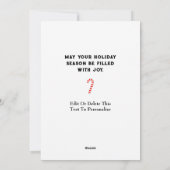 Cartes de fin de année de Noël de Pickleball (Dos)