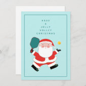 Cartes de fin de année de Noël de Pickleball (Devant / Derrière)