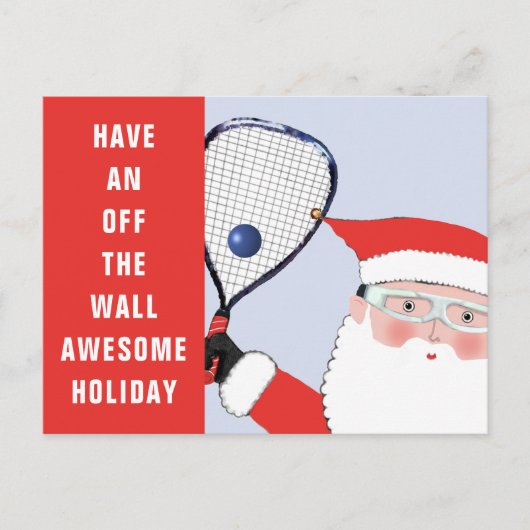 Cartes de fin de année de Noël de Racquetball (Devant)