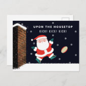 Cartes de fin de année de Noël de rugby (Devant / Derrière)