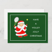 Cartes de fin de année de Noël de tennis (Devant / Derrière)