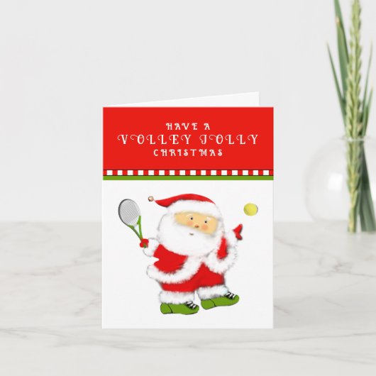 Cartes de fin de année de Noël de tennis (Devant)