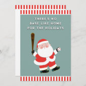 Cartes de fin de année de Noël du baseball (Devant / Derrière)