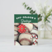Cartes de fin de année de Noël du baseball (Debout devant)
