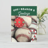 Cartes de fin de année de Noël du baseball (Debout devant)