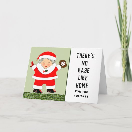 Cartes de fin de année de Noël du baseball (Devant)