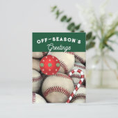 Cartes de fin de année de Noël du baseball (Debout devant)