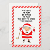 cartes de fin de année de Noël du golf (Devant / Derrière)