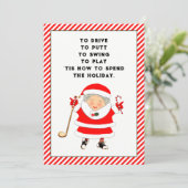 cartes de fin de année de Noël du golf (Debout devant)