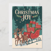 Cartes de fin de année de Noël du Père Noël Sleigh (Devant)