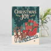 Cartes de fin de année de Noël du Père Noël Sleigh (Debout devant)