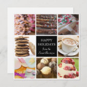 Cartes de fin de année de Noël pour boulangeries (Devant / Derrière)