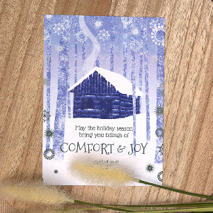 Cartes de fin de année d'entreprise Cabine Blue, G