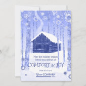 Cartes de fin de année d'entreprise Cabine Blue Lo (Devant)