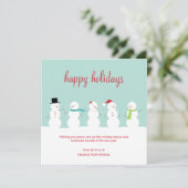 Cartes de fin de année d'entreprise habillés (Debout devant)