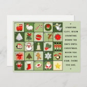 Cartes de fin de année du compte de Noël (Devant / Derrière)