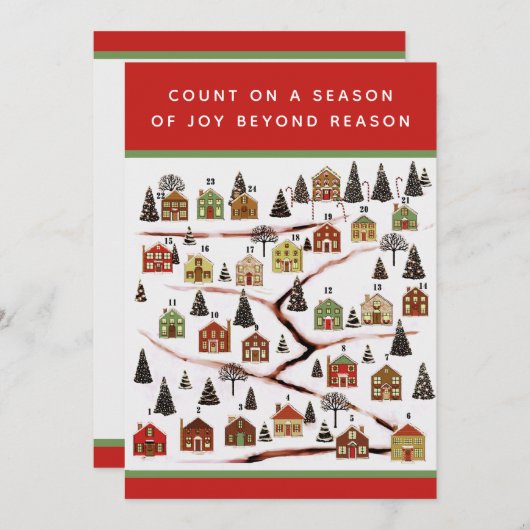 Cartes de fin de année du compte de Noël (Devant / Derrière)