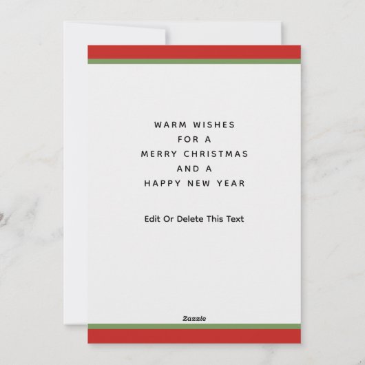 Cartes de fin de année du compte de Noël (Dos)