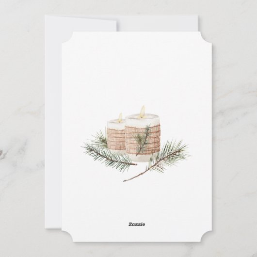 Cartes de fin de année du feuillage séché de Noël  (Dos)