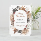 Cartes de fin de année du feuillage séché de Noël (Debout devant)