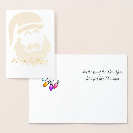 Cartes de fin de année du Père Noël Foil (Affichage)