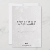 cartes de fin de année médicaux (Dos)