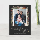 Cartes de fin de année noirs pliés (Devant)