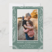 cartes de fin de année photo cadre botanique (Devant)