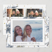 Cartes de fin de année photo Gold et Grey (Devant / Derrière)