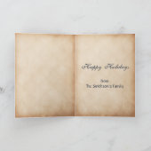 Cartes de fin de année photo Rustic blue snowflake (Intérieur)