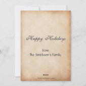 Cartes de fin de année photo Rustic blue snowflake (Dos)