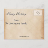 Cartes de fin de année photo Rustic blue snowflake (Dos)