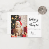 Cartes de fin de année pour animaux de compagnie p (Devant/Arrière en situation)