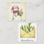 cartes de fin de année simples de Noël (Devant / Derrière)