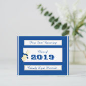 Cartes de fin d'études bleues/blanches (Debout devant)