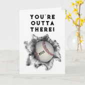 Cartes de fin d'études de baseball (Fleur jaune)